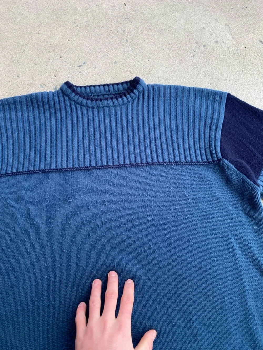 00s Vintage Blue Point Zero Striped Sweater - Picture 5 of 9